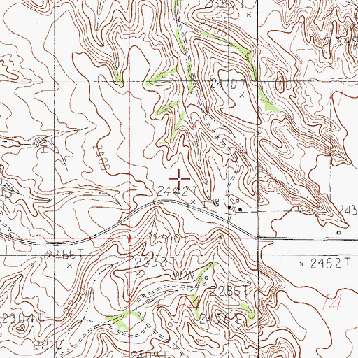 Topographic Map of 36N52E11CD__01 Well, MT