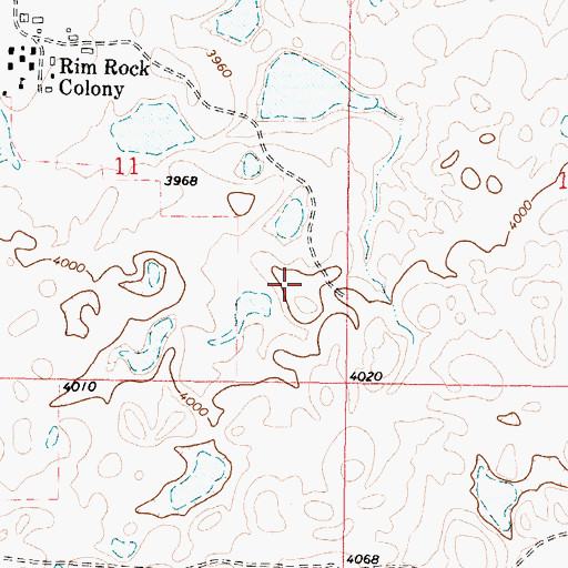 Topographic Map of 36N04W11DD__01 Well, MT