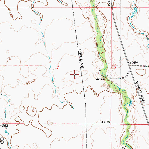 Topographic Map of 36N04E07DBAD01 Well, MT