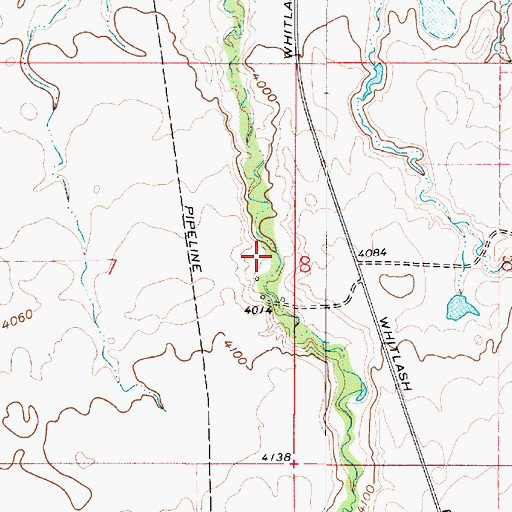 Topographic Map of 36N04E07ADDD01 Well, MT