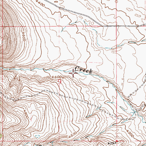 Topographic Map of 36N05E09ACDB01 Well, MT