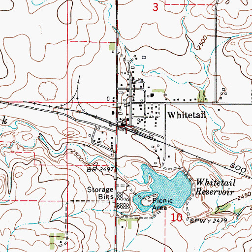 Topographic Map of 36N50E10BACA01 Well, MT