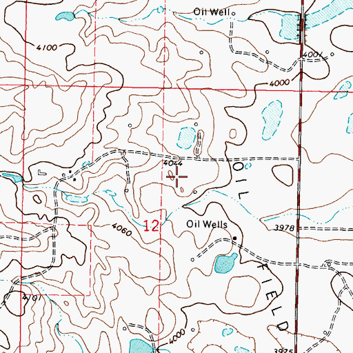 Topographic Map of 36N06W12AC__01 Well, MT