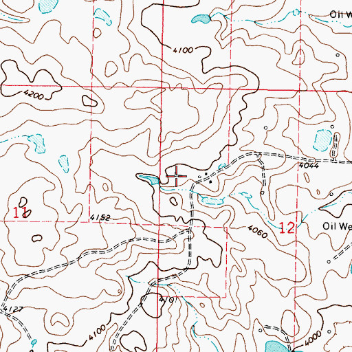 Topographic Map of 36N06W12BC__01 Well, MT