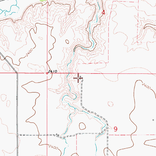 Topographic Map of 36N51E09BABB01 Well, MT