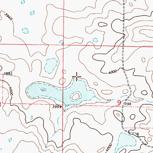 Topographic Map of 36N05W09BC__01 Well, MT
