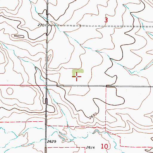 Topographic Map of 36N45E03CDCB01 Well, MT