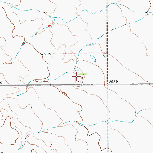 Topographic Map of 36N10E06DDCC01 Well, MT