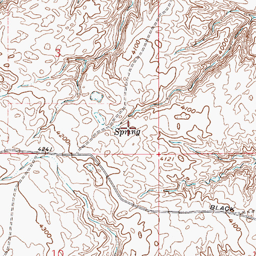 Topographic Map of 36N05E03DDAC01 Well, MT