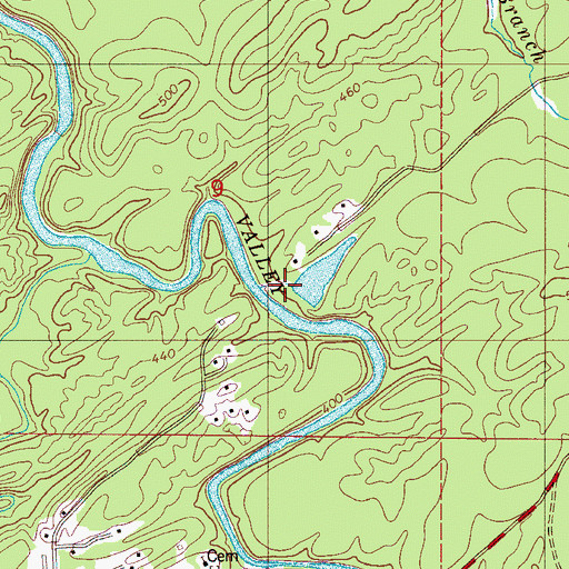 Topographic Map of Weaver Mill (historical), AL