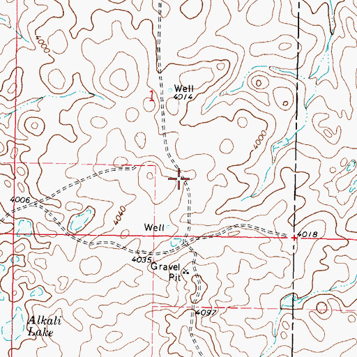 Topographic Map of 36N05W01DCCC01 Well, MT