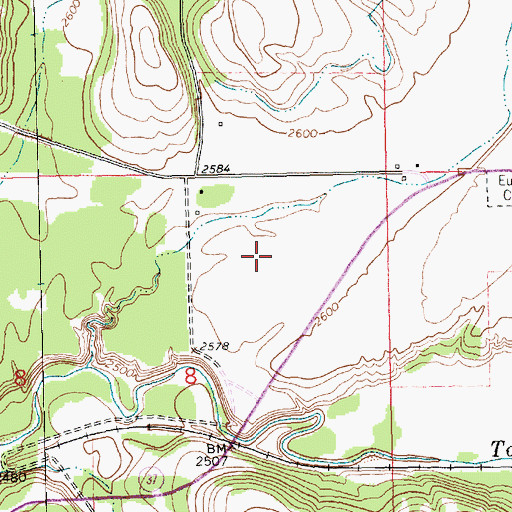 Topographic Map of 36N27W08AB__01 Well, MT