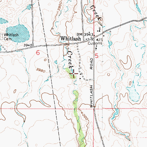 Topographic Map of 36N04E06DACD02 Well, MT