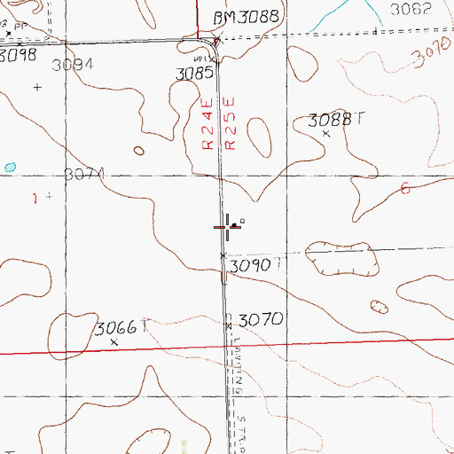 Topographic Map of 36N25E06CBCB01 Well, MT