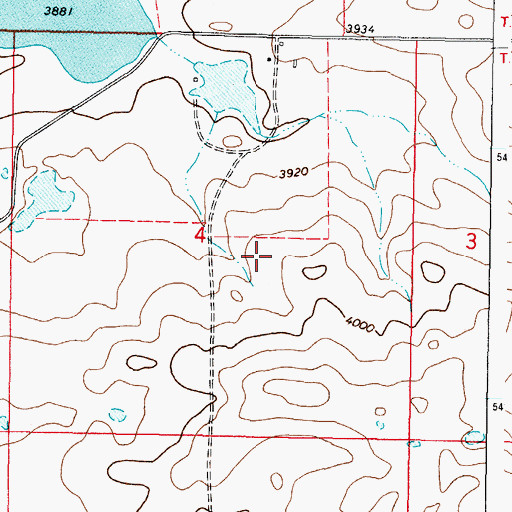 Topographic Map of 36N05W04DB__01 Well, MT