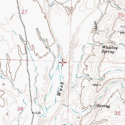 Topographic Map of Black Wash, AZ