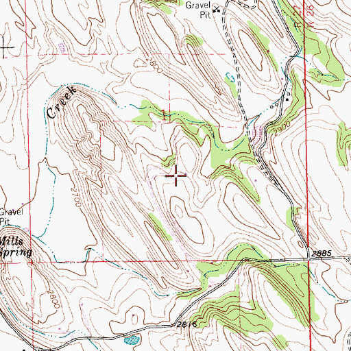 Topographic Map of 36N27W01DBCA01 Well, MT
