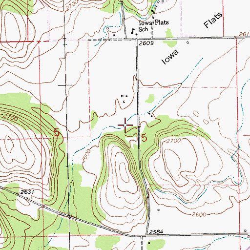 Topographic Map of 36N27W05BD__01 Well, MT