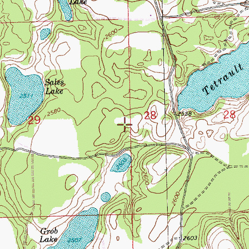 Topographic Map of 37N27W28CBBB01 Well, MT