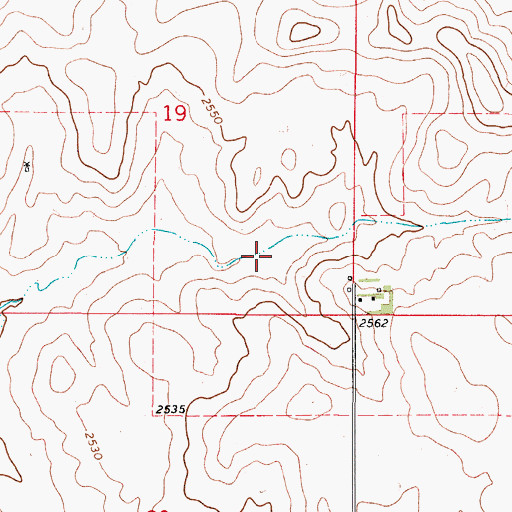 Topographic Map of 37N49E19DD__01 Well, MT