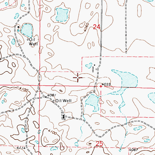 Topographic Map of 37N06W24CD__02 Well, MT