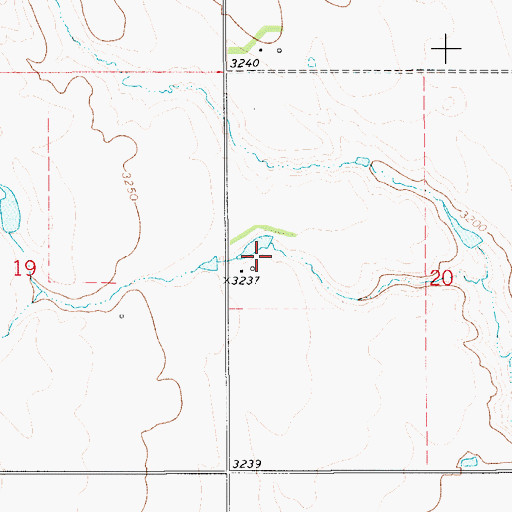 Topographic Map of 37N08E20BCCD01 Well, MT