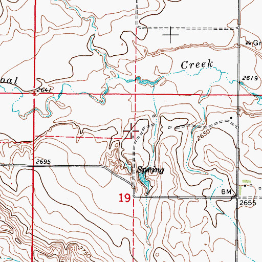Topographic Map of 37N45E19BADD02 Well, MT