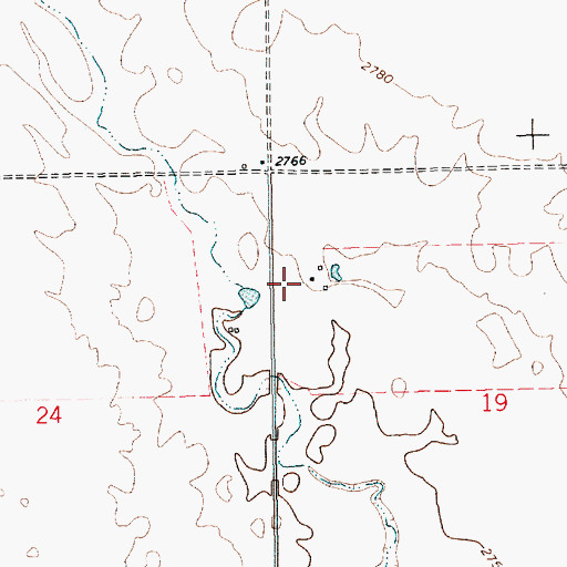 Topographic Map of 37N17E19BBCD01 Well, MT