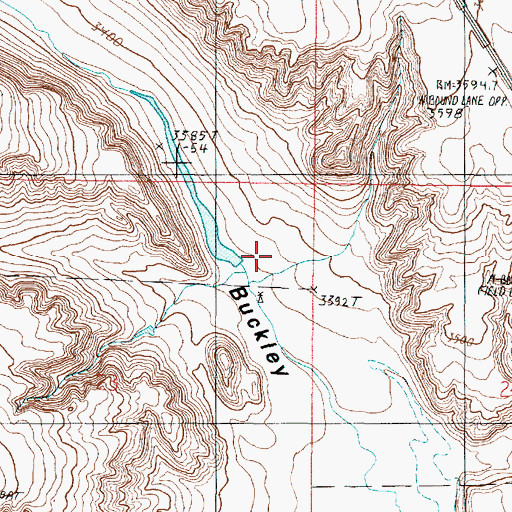 Topographic Map of 37N03W23AA__01 Well, MT