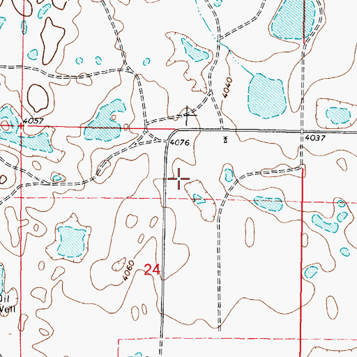 Topographic Map of 37N06W24AB__01 Well, MT