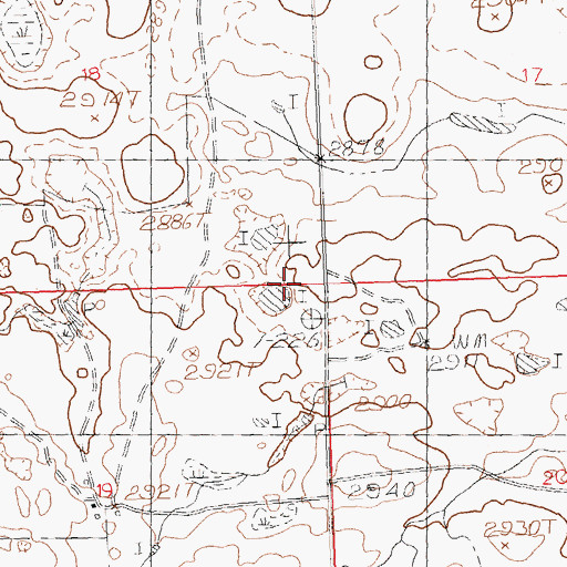 Topographic Map of 37N28E20AD__01 Well, MT