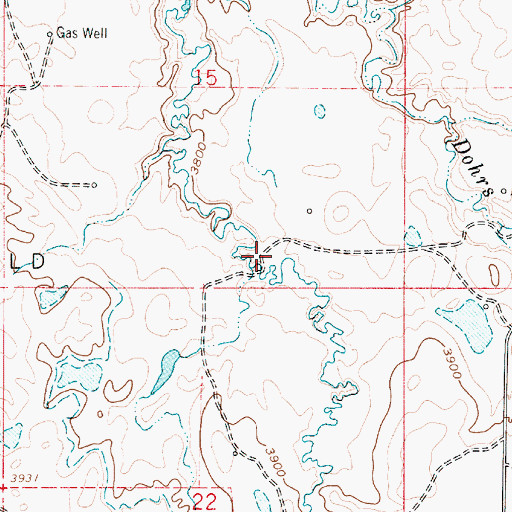 Topographic Map of 37N04E15DCDB01 Well, MT