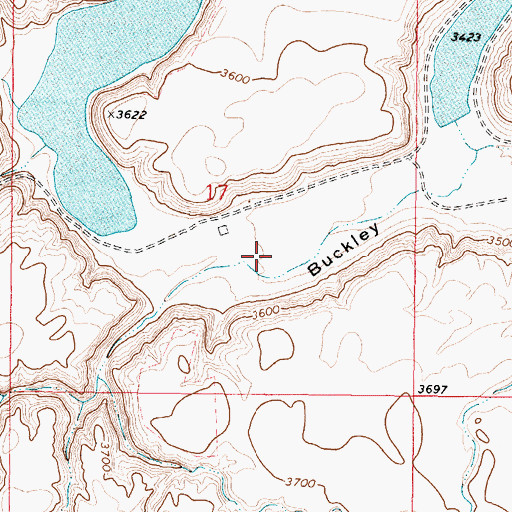 Topographic Map of 37N03W17DB__01 Well, MT
