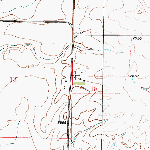 Topographic Map of 37N42E18BCBC01 Well, MT