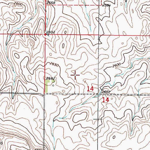 Topographic Map of 26N46E34ADDA01 Well, MT