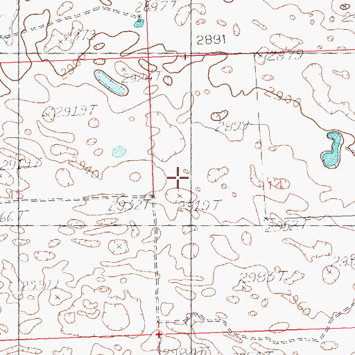 Topographic Map of 26N28E32ACCC01 Well, MT