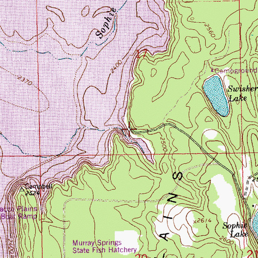 Topographic Map of 37N27W17CD__01 Spring, MT