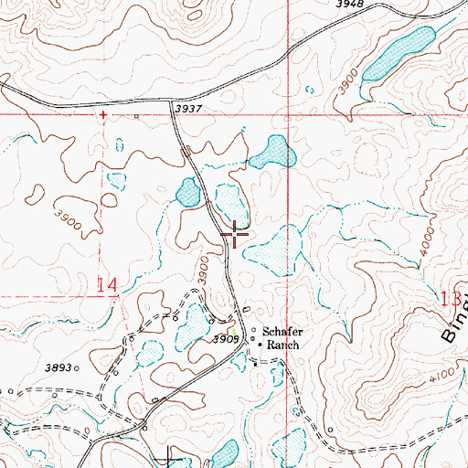 Topographic Map of 37N04E14ADAC01 Well, MT