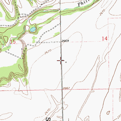 Topographic Map of 37N27W14CBCC01 Well, MT