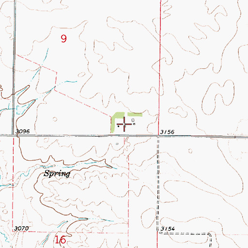 Topographic Map of 37N42E09DDCD01 Well, MT
