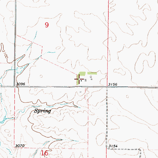 Topographic Map of 37N42E09DDCC01 Well, MT