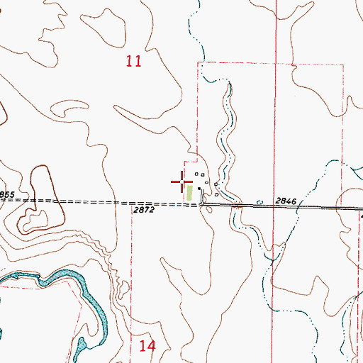 Topographic Map of 37N41E11DCDA01 Well, MT