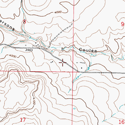 Topographic Map of 37N05W08DD__01 Well, MT