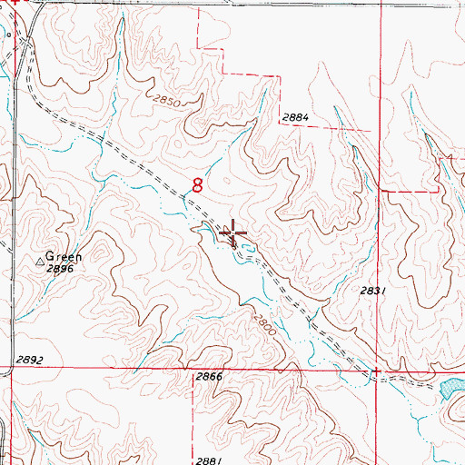 Topographic Map of 37N44E08DBDB01 Well, MT