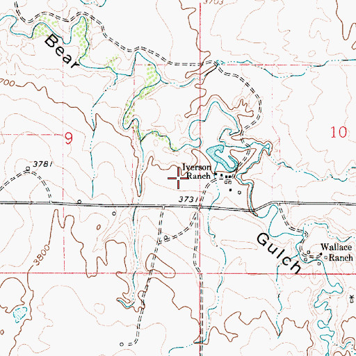 Topographic Map of 37N04E09DADA01 Well, MT
