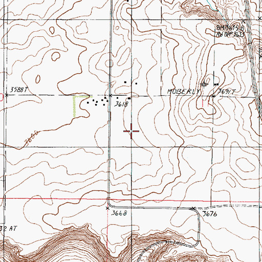 Topographic Map of 37N03W11CB__01 Well, MT