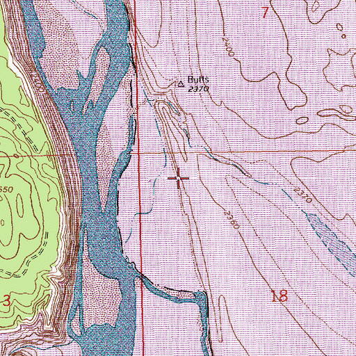 Topographic Map of 37N27W07CCD01_ Well, MT