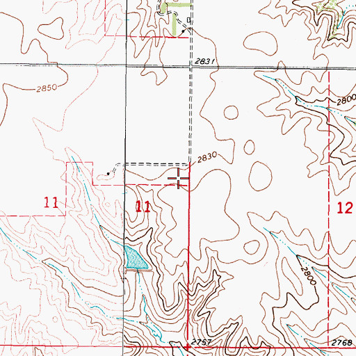 Topographic Map of 37N44E02DDAD01 Well, MT