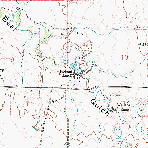 Topographic Map of 37N04E10CBCA01 Well, MT
