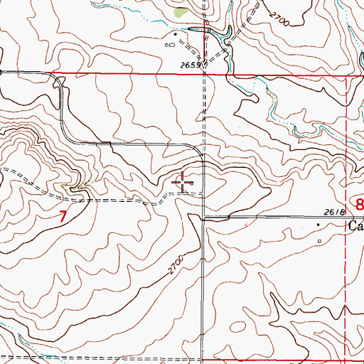 Topographic Map of 37N45E07ADDA01 Well, MT